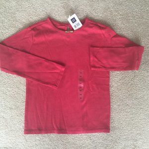 NWT Baby Gap soft red cotton ls top 5XL/5T